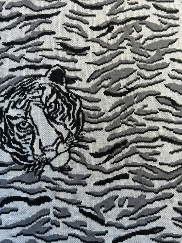 Jacquard - Jersey Swafing - Safari - Tiger Schwarz/Grau