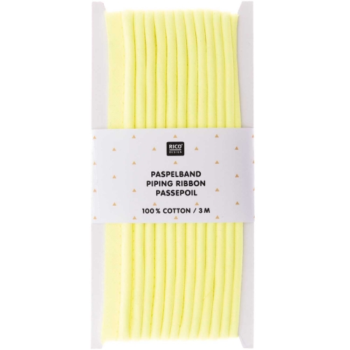 RICO DESIGN Paspelband  1CM X 3M - Neongelb
