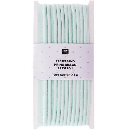 RICO DESIGN Paspelband  1CM X 3M - Mint