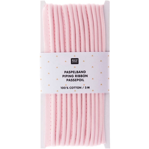 RICO DESIGN Paspelband  1CM X 3M - Rosa