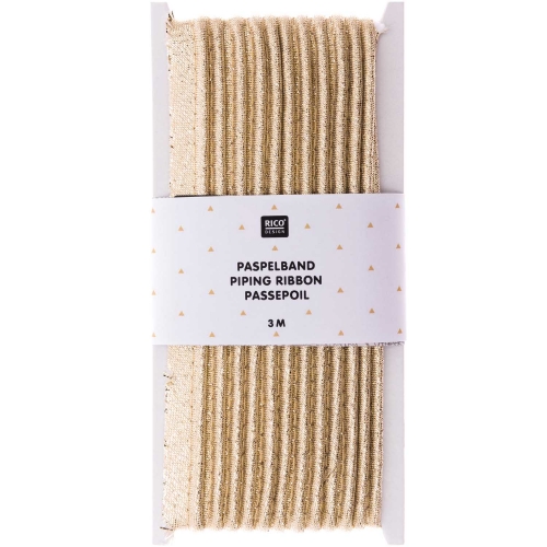 RICO DESIGN Paspelband  1CM X 3M - Gold