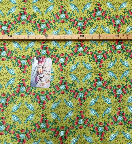 Baumwolle Patchwork - Odile Bailloeul - Land Art 2 - Rosen Grün