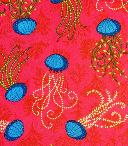 Baumwolle Patchwork - Odile Bailloeul - Aquatic - Pink
