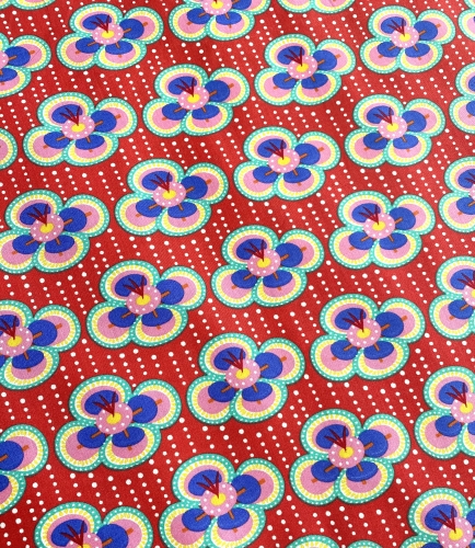 Baumwolle Druck Fiona Hewitt - Blumen - Rot