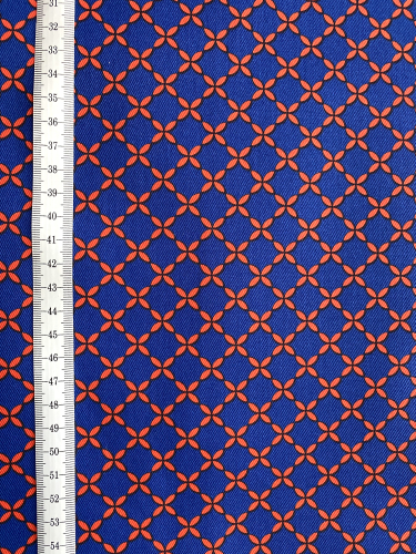 Baumwolle Köper - Karo - Blau