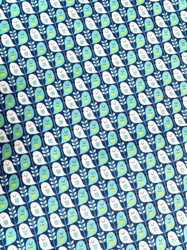 Preview: Mees&Mees für Kokka - Canvas - Cute Birds - Mint