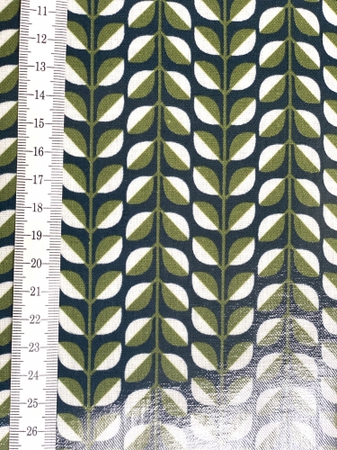 Preview: Mees&Mees für Kokka - Wachstuch - Lovely Leaves - Grün