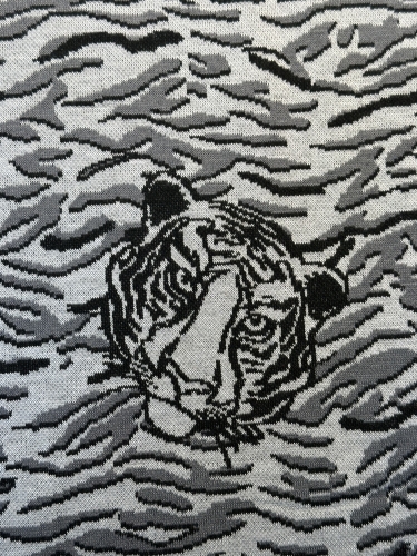 Jacquard - Jersey Swafing - Safari - Tiger Schwarz/Grau
