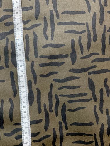 Oil Skin - Zebra - Oliv - Reststück ca. 150 cm