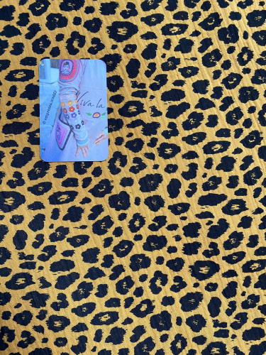 Preview: Double Gauze - Leo - Schwarz/Senf