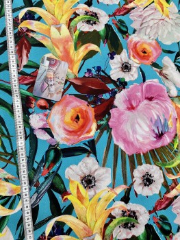 Preview: Canvas - Tropical -Türkis