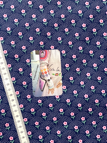 Preview: Baumwolle Fiona Hewitt - POPLIN - DELIGHT FLOWER - Marine - B-Ware