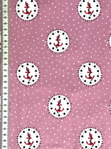 Jersey Anker Punkte - Rosa