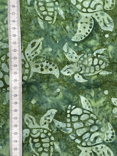 Preview: Baumwolle Patchwork - Batik - Turtles - Grün