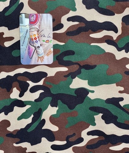 Baumwolle Köper - Camouflage - Grün