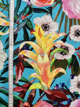 Preview: Canvas - Tropical -Türkis