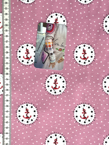 Jersey Anker Punkte - Rosa