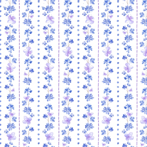 Patchwork Baumwolle - Midnight Hydrangea by Studio E