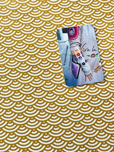 Baumwolle Swafing - Muscheln - Senfgelb - Reststück ca. 65 cm