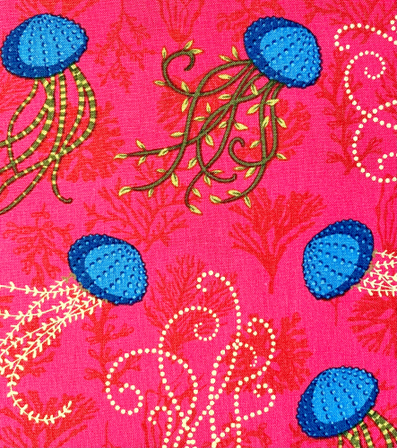 Baumwolle Patchwork - Odile Bailloeul - Aquatic - Pink