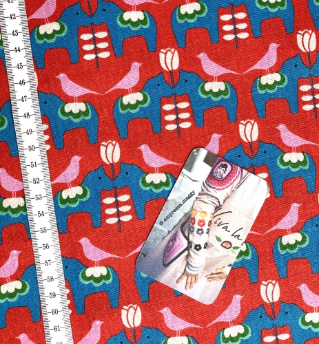 Mees&Mees für Kokka - Canvas - Dala Love - Rot