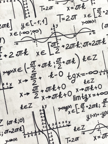 Preview: Baumwolle - Formeln -Weiß