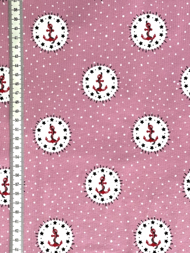 Jersey Anker Punkte - Rosa