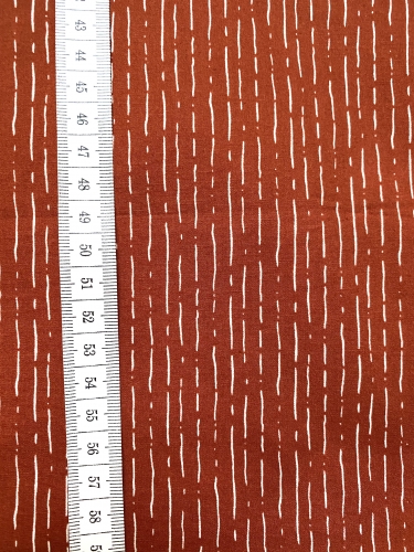 Preview: Baumwolle Popeline - Irregular Stripes - Rost