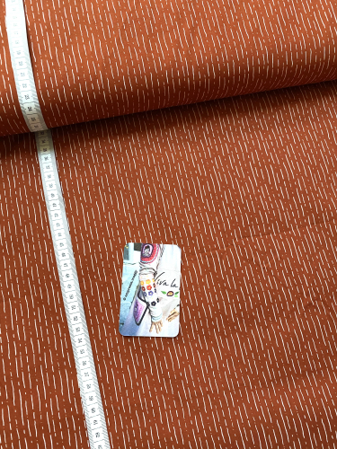 Preview: Baumwolle Popeline - Irregular Stripes - Rost