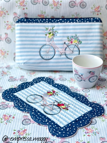 Täschchen Fahrrad - Hellblau