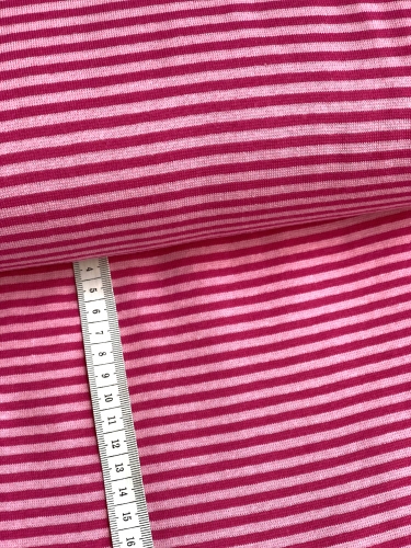 Bündchen Schlauchware - Midi gestreift - Pink/Rosa