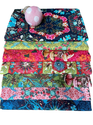 Baumwolle Patchwork - Odile Bailloeul - Land Art 2 - Halbe Meter Zuschnitte - 7 Meter