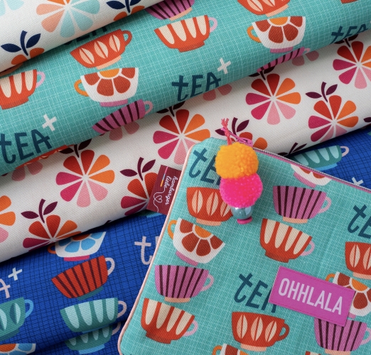 Preview: Canvas Hamburger Liebe - In my Kitchen -  Earl Grey - Blau