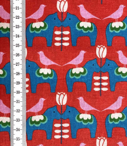 Preview: Mees&Mees für Kokka - Canvas - Dala Love - Rot