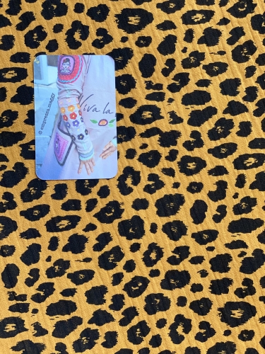 Double Gauze - Leo - Schwarz/Senf