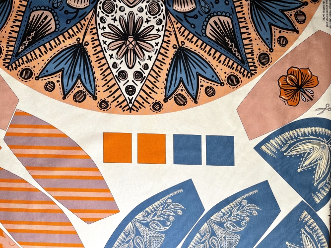 Preview: Canvas Swafing - Love by Cherry Picking - Botties-Panel - Apricot - ca.109cm