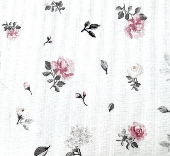 Jersey Swafing - Blumen Klein - Reststück ca. 50 cm