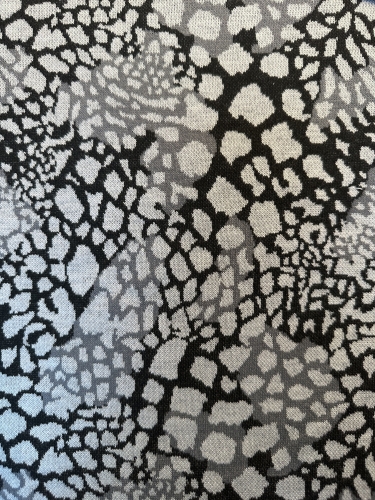 Jacquard - Jersey Swafing - Safari - Leo Schwarz/Grau - Reststück ca.140 cm