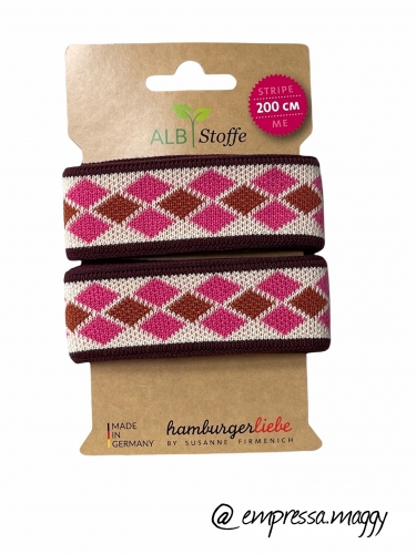Bündchen Albstoffe - STRIPE ME - Hamburger Liebe - BLISS - Pink
