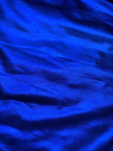 Folienjersey - Glitzer - Uni - Metallic Blau - Reststück ca. 70 cm