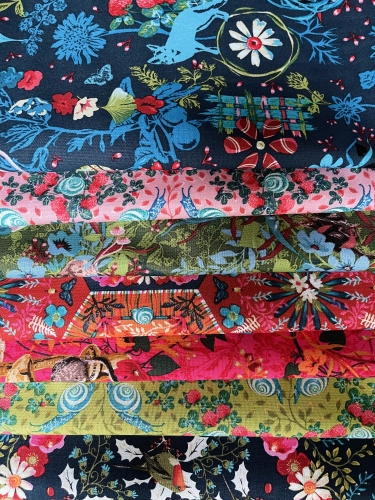 Baumwolle Patchwork - Odile Bailloeul - Land Art 2 - Halbe Meter Zuschnitte - 3,5 Meter