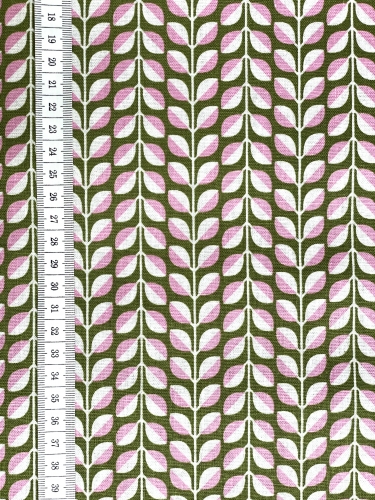 Preview: Mees&Mees für Kokka - Canvas - Lovely Leaves - Rosa