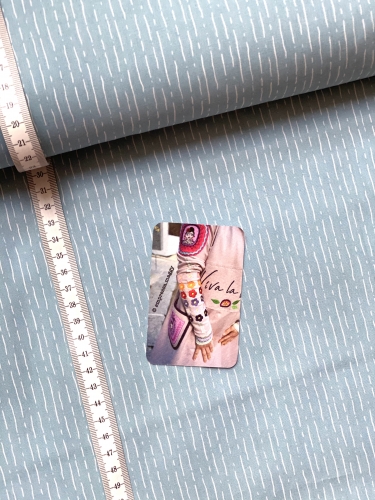 Baumwolle Popeline - Irregular Stripes - Hellblau