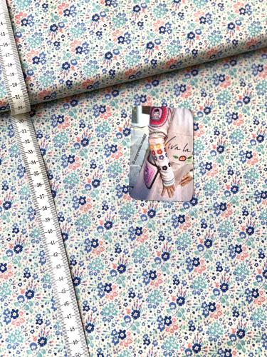 Tilda Patchwork Baumwolle - Flower Confetti Blue