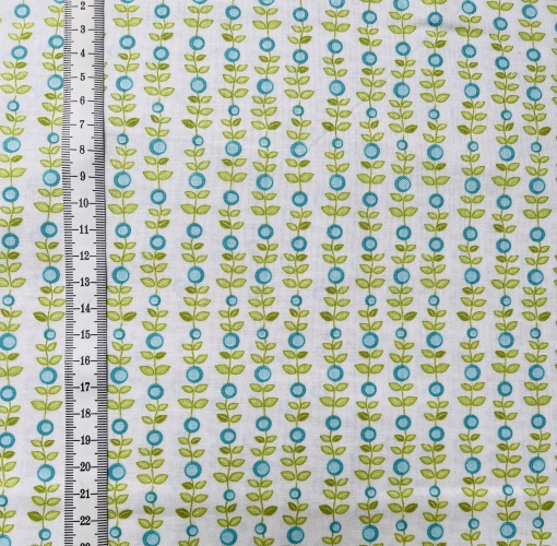 Patchwork Baumwolle - Teal Rosey Posey
