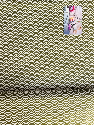 Preview: Baumwolle Swafing - Muscheln - Olivgrün