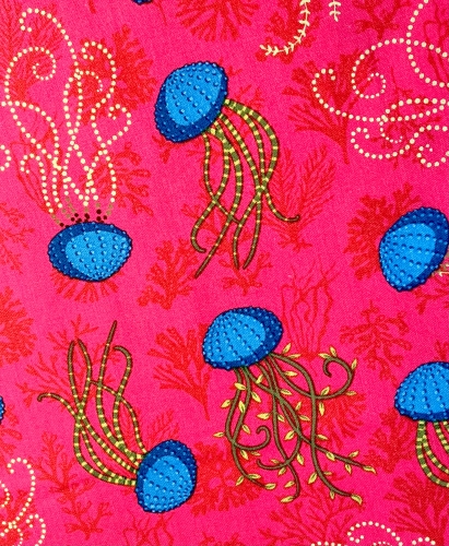 Baumwolle Patchwork - Odile Bailloeul - Aquatic - Pink