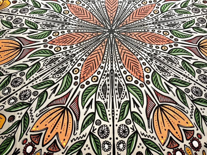 Preview: Canvas Swafing - Love by Cherry Picking - Botties-Panel - Grau - ca.109cm