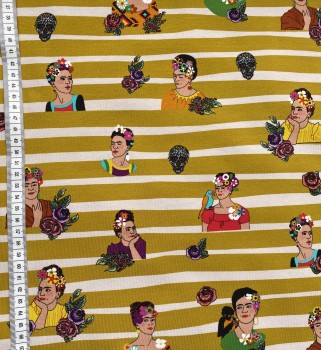Jersey Frieda Stripes - Senfgelb