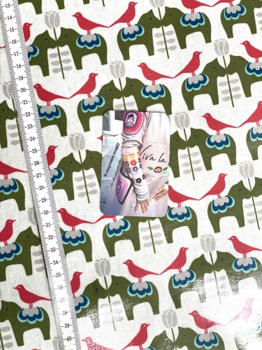 Preview: Mees&Mees für Kokka - Wachstuch - Dala Love - Creme